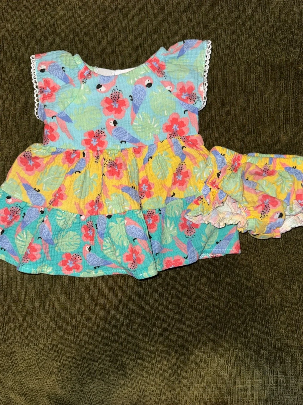 Baby Starters Multicolor Tropical Print Baby Dress - Picture 1 of 4